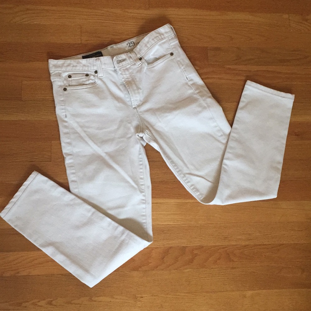 J.Crew off-white Toothpick Skinny Jeans